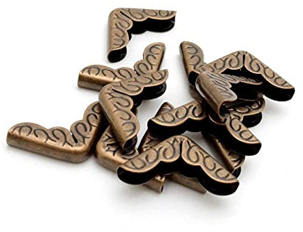 Eckschutz Aus Metall 100 Stück Antik Bronze Metall Buchecken Alben Menüs Ordner Eckenschutz 16X16X4Mm-Bronze