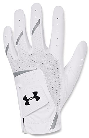 Under Armour Boys Full Finger Gloves Boys' Ua Iso-Chill Golf Glove, Wht, 1370273-100, LYSM