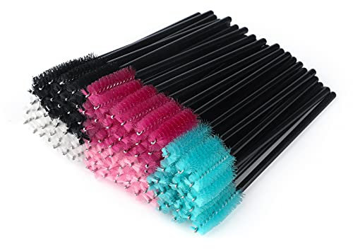 G2PLUS 100 Stk Einweg Wimpernbürste - Einweg Mascara Zauberstäbe - Mascara Bürsten für Wimpernverlängerung - Mehrfarbig