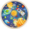 goki 57365 - Einlegepuzzle Weltall - 57 Teile aus Holz - Rundes Einlegepuzzle - für Kinder ab 4 Jahren