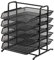 EasyPAG 5 Tier A4 Mesh in Tray Office Desk Tidy File Holder Document Storage Letter Paper Organiser,Black