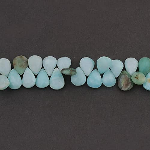 LKBEADS 1 Strand Peru Opal Faceted Briolettes - Pear Drop Shape Beads 13mmx11mm-19mmx12mm 8 Inches SB2506