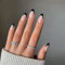 Luvadeyo Set de 24 faux ongles à pression, avec pectine transparente, pour femmes et filles, rose et noir