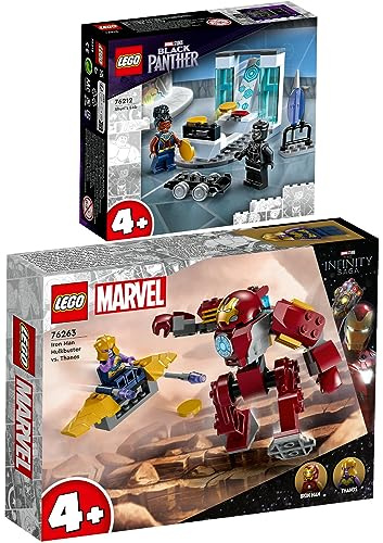 LEGO 2er Set: 76263 Iron Man Hulkbuster vs. Thanos & 76212 Shuris Labor