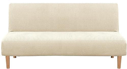 Jinayana Clic Clac Sofahusse, Drucken Futon-Sofa-Sitzbezüge ohne Armlehnen 3 Sitzers (Beige Ananas)