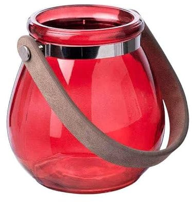 Teelichthalter aus Glas Belly 10,5cm. Teelichtglas Windlicht Kerzenhalter Kerzenglas Tischdeko für Zuhause (Burgund)