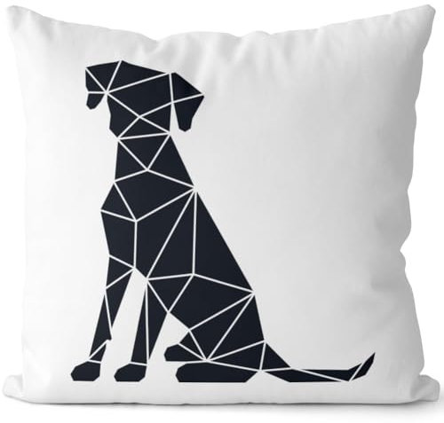 JUNIWORDS Kissen, Rhodesian Ridgeback, Origami-Stil, Weiß-Hellbraun, 2-farbig (1010112)