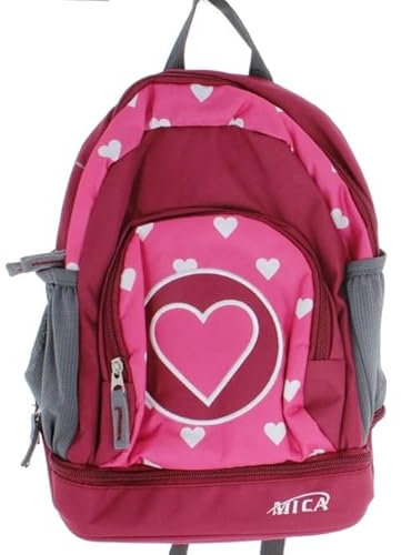 MICA Kinderrucksack Herz - aus Textil - ca. 25 x 31 x 12/18 cm