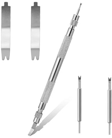 5 Stück Federstegbesteck Edelstahl Griff Uhrenreparatur Kit Spring Bars Uhrmacher Werkzeug Set Uhrenarmband Werkzeug zum Justieren Federstege