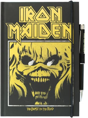 Grupo Erik Premium Notizbuch mit Stift Iron Maiden Notizbuch A5 Dotted mit Prorektor Stift - Notizbuch Klein - Reisetagebuch zum selberschreiben - Bullet Journal Dotted A5 Tagebuch Erwachsene