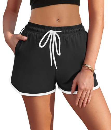 AI'MAGE Short de Bain Femme avec Poche Séchage Rapide Hotpants Respirant Short de Sport