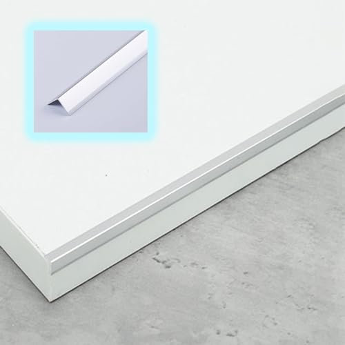 Treppenkantenprofil Extra Schmaler Alu-Einfassungsstreifen, Außentreppenkantenschutz für Holz/Fliesen/Betonstufen, rutschfeste Innentreppenkante, Sicherheit (Color : Silver)