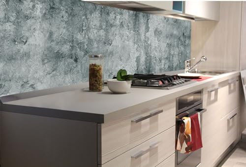 DIMEX Self-Adhesive Film for Kitchen Splashback, Grey Concrete Wall, 180 x 60 cm, Adhesive Film, Decorative Film, Splash Guard for Kitchen, Made in EU