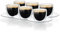 MU LIN Set Tazzine a Doppia Parete, in Vetro Borosilicato, Isolamento Termico Caldo e Fredde, 80mL, con Piattini (6 Pezzi)