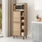 [en.casa] Küchenschrank Vesanto Mehrzweckschrank mit 2 Türen 162 x 60 x 36 cm Buffetschrank Vorratsschrank Eichenoptik