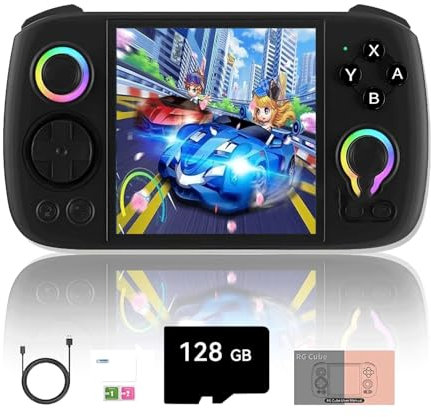 NULA Anbêrnic RG Cube Console di gioco portatile retrò , oltre 4000 giochi integrati 8+128G+128G, processore IPS Android Arcade Unisoc T820 da 3,95 pollici, supporto Bluetooth WIFI Battle