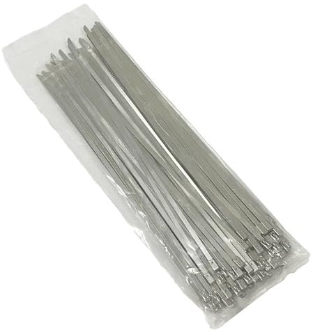 EzySup Stainless Steel Cable Ties,Metal Zip Ties,200 x 4.6mm,100kg Tensile Strength,100 Pieces