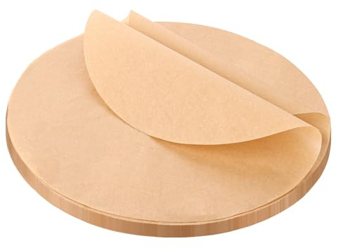 MUXHEL 200er-Set Antihaft-Backpapier rund, Ø33cm, Hitzebeständig, Dauerbackfolie rund für Kuchen, Pizza, Ofen