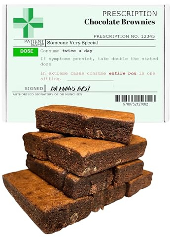 Chocolate Brownies Prescription Be Well Soon Hamper | Funny Be Well Soon Gifts For Men, Get Well Soon Gifts For Women, Surgery Recovery Gifts, Get Well Soon Chocolate