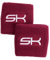 Sportkind Schweißbänder klein (8x8cm), 2er Set, Bordeaux Rot
