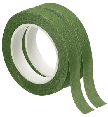 PATIKIL Nastro Floreale 1/2 x 30 Yard/12mm x 27m per Avvolgere Verde 2Pz | Rotoli Nastro Adesivo, per Avvolgere Steli di Bouquet