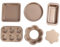 Antihaft Kohlenstoffstahl Backformen, Brotbackform Kuchenform Muffinform mit Teigschaber Backpinsel Messlöffel Set, Hitzebeständige Backform für Backen Pizza Brot Kuchen Toast Cup (Gold)
