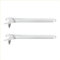 FRAMIG® Coppia braccetti in alluminio per tenda da sole a caduta. (1 - Bianco, Sporgenza 70 cm.)