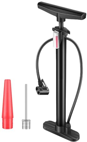 Standpumpe – Tragbare Hochdruck-Reifenpumpe – Handluftpumpe Hochdruck-Ballpumpe Inflator Standpumpe für Kinderwagen-Reifen, Bälle, Rennräder und Mountainbikes