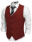 COOFANDY Gilet décontracté pour homme, col en V, formel, business, fête, mariage, costume traditionnel, rouge bordeaux, XL