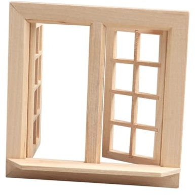 ibasenice Finestra in Miniatura 112 Per Decorare La Casa Delle Bambole Casetta Da Gioco in Legno
