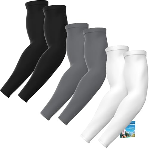 ARFNKIM Arf-bt-01 Manga de Brazo, Negro+Blanco+Gris Oscuro, Talla única (Pack de 3) Unisex Adulto