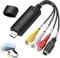 Bloomique USB 2.0 Video Capture Adapter Cable, RCA to USB Video Converter VHS to Digital DVD Plug & Play Audio Video Digitize Converter Adapter for Media Storage Compatible with Most Systems