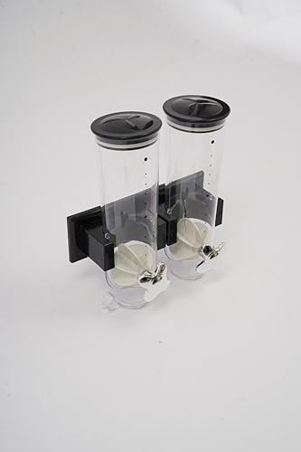 CHERIPOLI 3L Müslispender Cerealienspender, Kunststoff Food Dispenser Cereal Containers, Cerealienspender Snackspender, für Müsli, Cornflakes, Süßigkeiten (Schwarz)