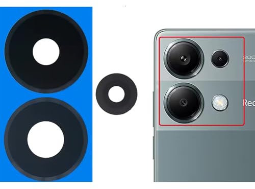 XoTek Juego de repuesto de cámara de cristal para Xiaomi Redmi Note 13 Pro 4G – Lente de cámara compatible con Redmi Note 13 Pro 4G en estilo original, parte trasera de repuesto, lente de cristal de