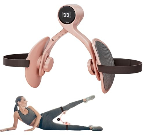 Oberschenkeltrainer, Thigh Master Mit Intelligenter Zähl, Beckenbodentrainer Für Frau, Trainingsgerät Für Weibliches Gesäß, Trimmer-Innenschenkel, Beckenboden Trainer Für Hüfttraining (Rosa)