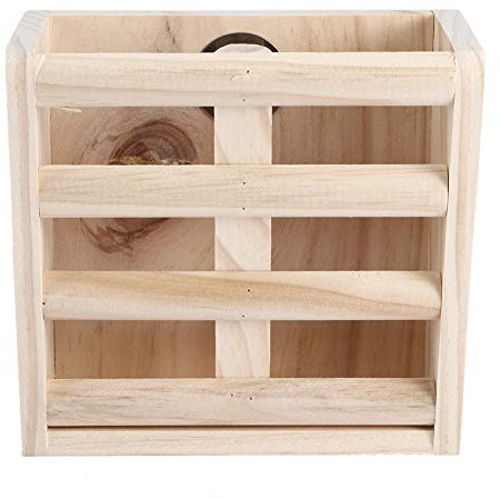 Haofy Anti -Bite -Gras Kaninchen Heu Feeder Rack Automatische Futterhäuschen für Kleine Tiere, Hölzerne Heuspender mit Fester Graskrippe, Vorteilhaft für Haustiergesundheit, kein Durcheinander,
