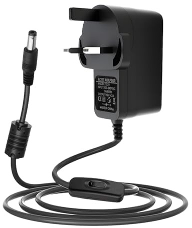 12V 2A Power Supply Adaptor for Yamaha Keyboard Digital Piano PSR YPG YPT DGX DD EZ P Series Electronic Piano Compatible with 12V AC Charger Replacement 2m