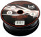 Cable de altavoz redondo 2 x 0,75 mm² – negro – bobina de 100 m – CCA – Cable de instalación PA – Cable de audio – Cable de caja