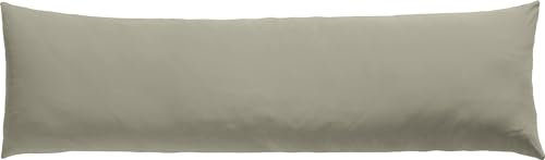 REDBEST Seitenschläferkissenbezug Single- Jersey San Francisco, Taupe Größe 40x140 - weiche Qualität, bügelfrei, praktischer Reißverschluss, 100% Baumwolle