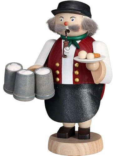 Seiffener Volkskunst | Räuchermännchen Erzgebirge | Gemütliche Typen 18 cm | Räucherfigur | Erzgebirgische Volkskunst | 12669 | Wirt