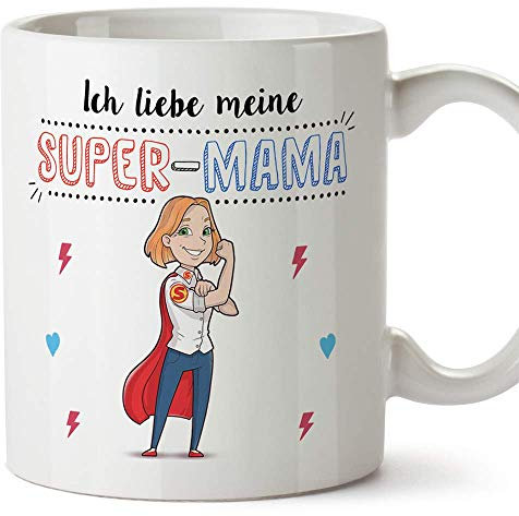 Tasse Mama Geschenk - Super Mama - Schöne und lustige Kaffeetasse/Mug/Becher als Geschenkidee für Mütter/zum Muttertag/zum Geburtstag