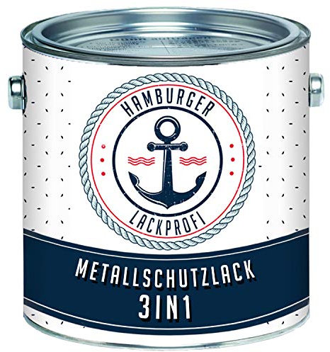 Barniz protector de metal (3 in1 seda mate grafito gris RAL 7024 gris metal color de protección de 3 en 1 Imprimación anticorrosión y Deck Pintura En Un metal barniz metal color Gris