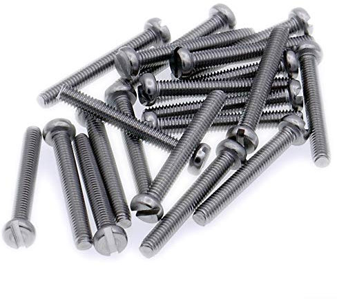 M3 (3mm x 8mm) Slot Cheese Machine Screw (Bolt) - Stainless Steel (A2) (Pack of 20)