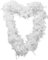 I LOVE FANCY DRESS FEATHER GARLAND FOR CHRISTMAS TREE. 180CM / 5.9FT WHITE XMAS GARLAND DECORATIONS. CHRISTMAS TREE DECORATIONS WHITE. CHRISTMAS TREE TINSEL/WHITE FLUFFY TINSEL. PACK OF 3