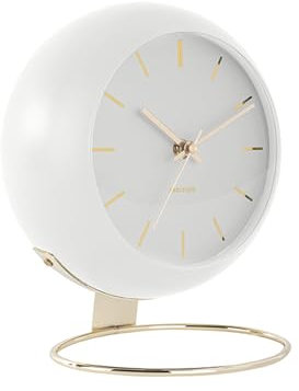 Karlsson Tischuhr weiß/goldfarben - (KA5832WH)