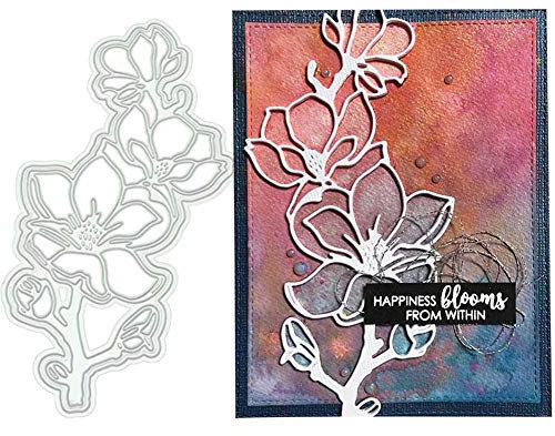 SpirWoRchlan Stanzmaschine Stanzschablone,Scrapbooking Prägeschablonen Stanzformen Schablonen Für Scrapbooking Fotopapier Karten Handwerk Prägen DIY Geburtstagsgeschenk Blumenzweig