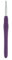 The Quilted Bear Crochet Hook - 5mm, Ergonomic Soft Grip Silicone Rubber Handle, Aluminium, Purple, Crochet Hook for Knitting & Crochet, Great for Beginners, Part of Full Range of Hook