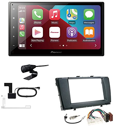 Pioneer SPH-DA160DAB 2-DIN Autoradio CarPlay Android Auto Bluetooth DAB USB passend für Toyota Avensis T27 ab 2009 schwarz