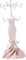 Nicedier Schmuck-Ausstellungsstand-Kleid Model Ketten-Ohrring Halter-Zahnstangen-Fertigkeit-Dekoration Rosa Wohnkultur
