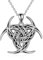 YAFEINI Triple Odin Hörner Kette 925 Sterling Silber Wikinger Halskette Keltischer Knoten Halskette Wikinger Schmuck Herren Amulett Schutz Schmuck